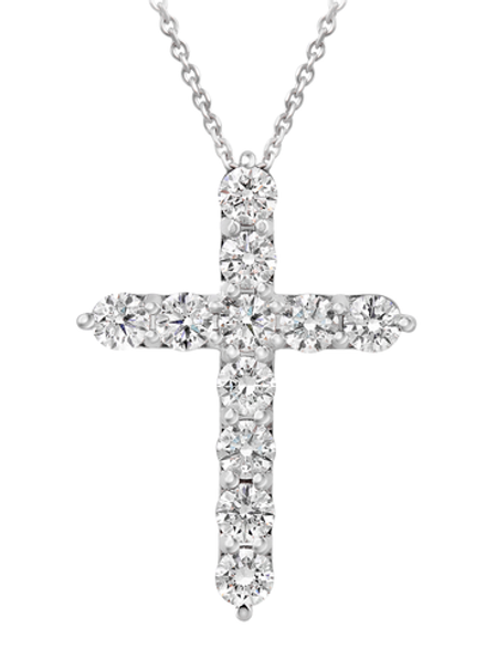 Колье-крест с бриллиантами массой 1.7ct