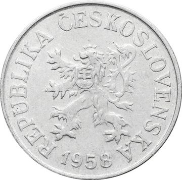 10 геллеров 1958 Чехословакия