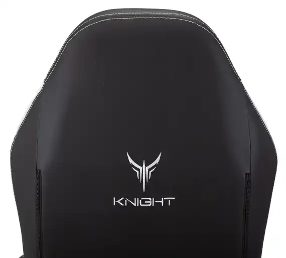 Кресло игровое Knight Neon черный/серебряный соты экокожа с подголов. крестов. металл