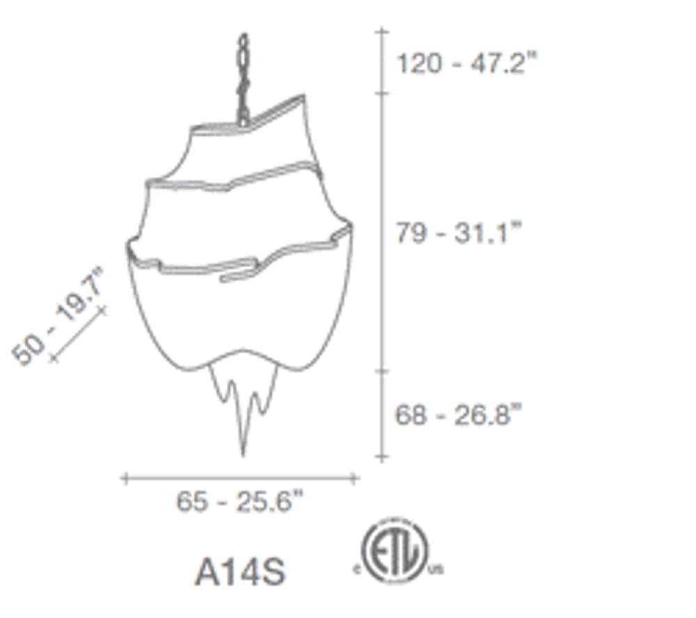 Люстра Terzani Atlantis  small ( gold )