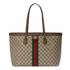 Сумка-тоут Gucci Ophidia GG среднего размера бежевый
