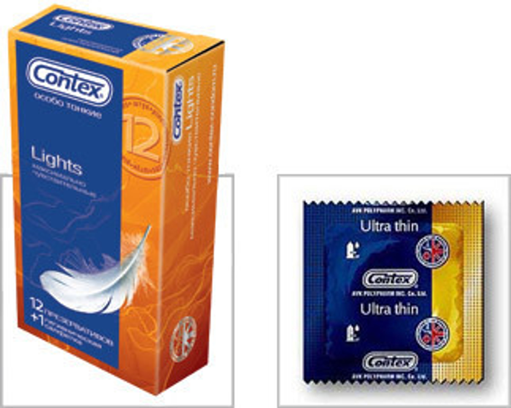Презервативы CONTEX Lights, 12 шт.