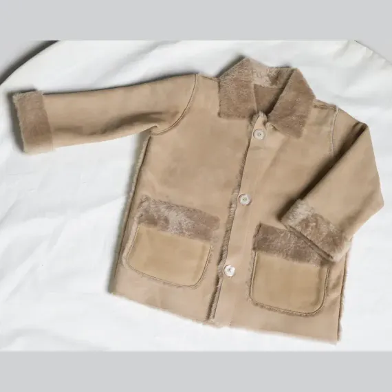 Детская дубленка Ramili Ricamo Beige (24-74)