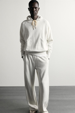 ZARA СПОРТИВНЫЕ БРЮКИ RELAXED FIT, СВЕТЛО-СЕРЫЙ