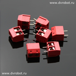 Зажим красный 301-5.0-2PIN