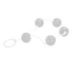 Прозрачные анальные шарики JAMMY JELLY ANAL LOVE BALLS CRYSTALL - 40 см. (Цвет: прозрачный)