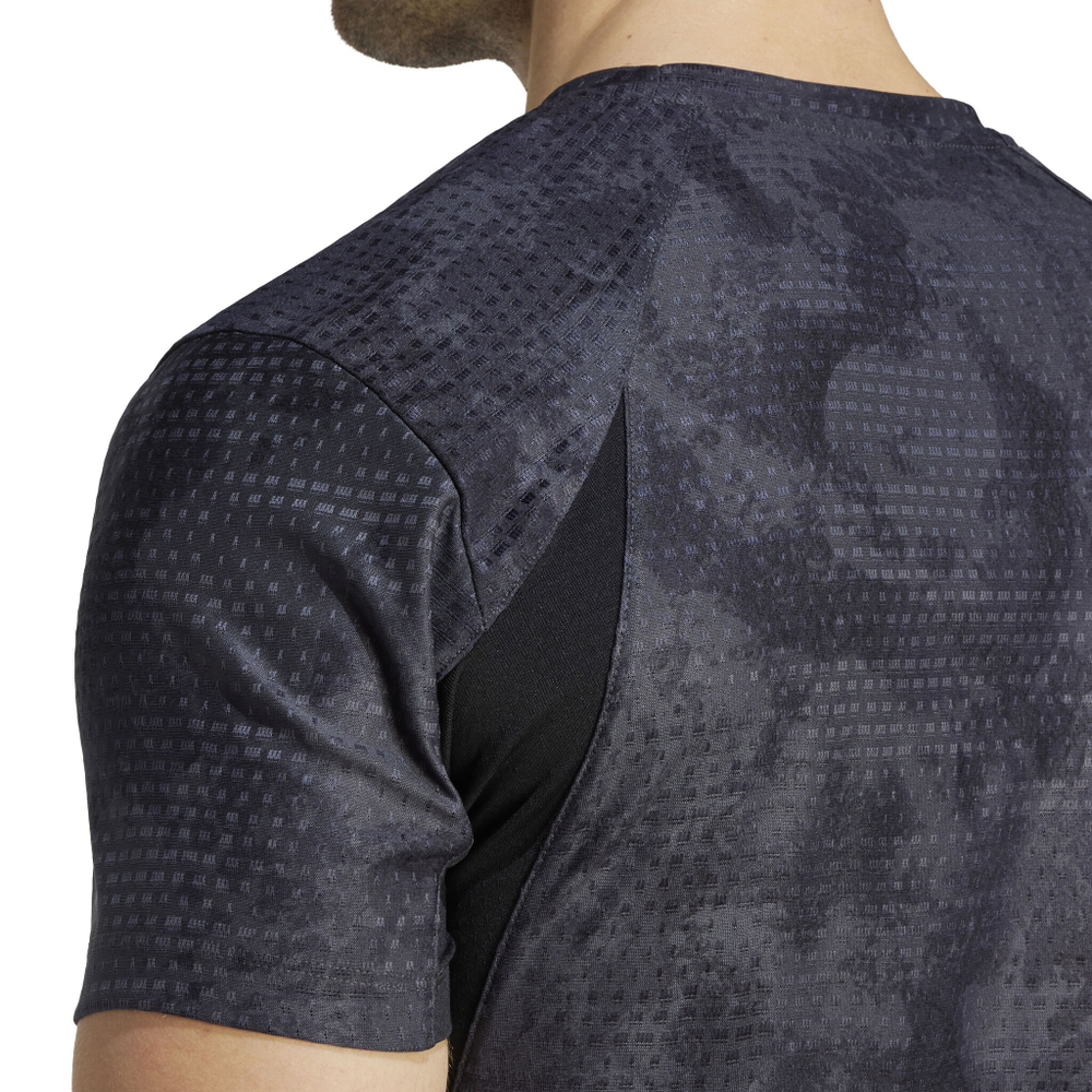 Мужское теннисное поло adidas Paris Freelift T-Shirt Men - Dark Grey, Black