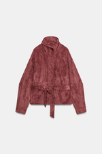 КУРТКА ИЗ ИСКУССТВЕННОЙ ЗАМШИ С РЕМНЕМ — ZARA