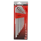 Набор ключей имбусовых Torx , 9 шт, T10-T50, CrV, экстра-длинные с сатинированным покрытием Matrix — фото 6