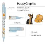 Карандаш механический с ластиком 0,7 мм "HappyGraphix. Собаки" (BrunoVisconti)