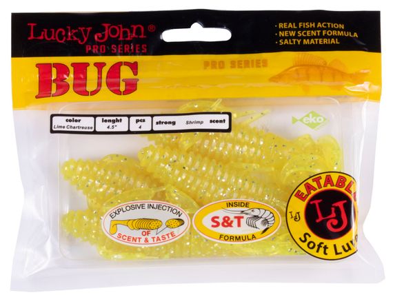 Твистеры съедобные LJ Pro Series BUG 4.5in (11,43 см), цв. 071, 4 шт.