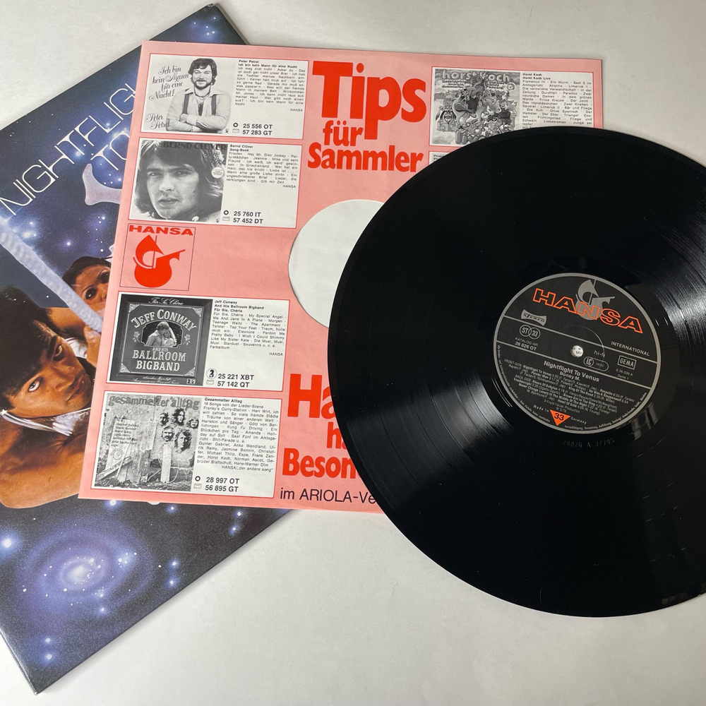 Винтажная виниловая пластинка LP Boney M Бони М, Nightflight To Venus (Германия 1978) Rivers Of Babylon