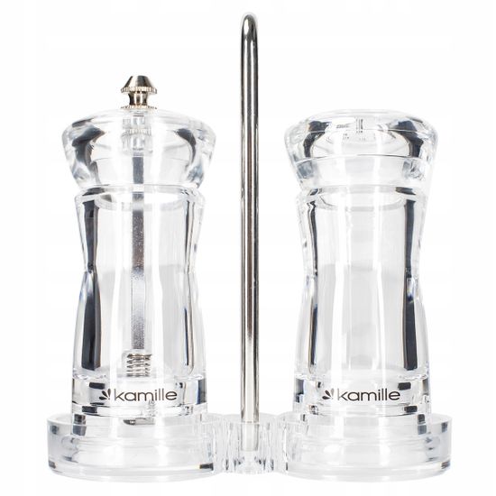Набор для специй мельница и солонка на подставке Kamille КМ-7053