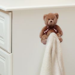 Крючок СИЛА SHT12-S1C-12 на силиконовом креплении Мишка Teddy 12х14.5 см нагрузка до 2,5 кг | Сила