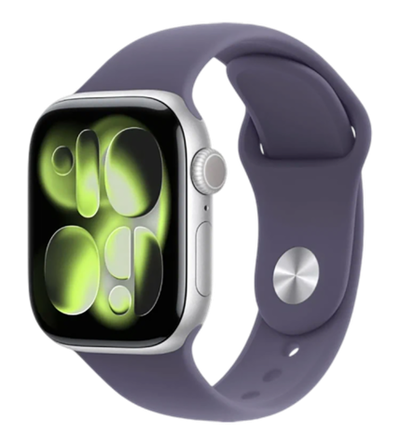 Умные часы Apple Watch Series 11 GPS 46 мм, Silver Aluminium, Purple Fog Sport Band, S/M