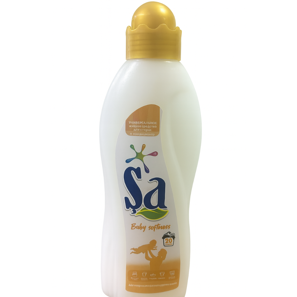 Гель SA Baby softness для стирки+кондиционер 1 л