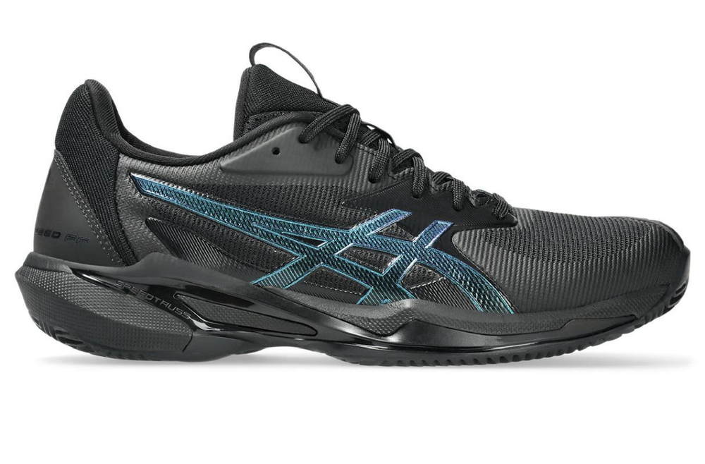 Женские теннисные кроссовки Asics Solution Speed FF 3 Clay Night Energy - black/prism blue