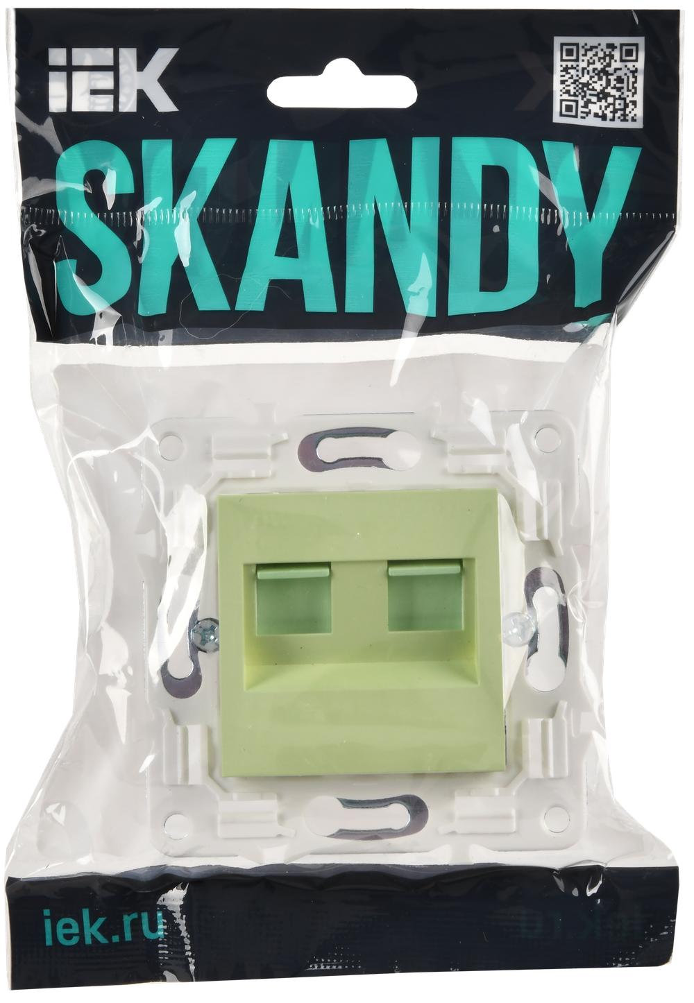 SKANDY Розетка компьютерная двойная RJ45 кат.6 SK-K04G мятный IEK