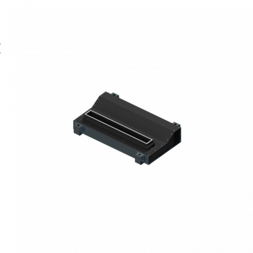 Flexag RAN-1-500-25-B щелевой диффузор с низкопрофильной КСД под натяжной потолок, черный