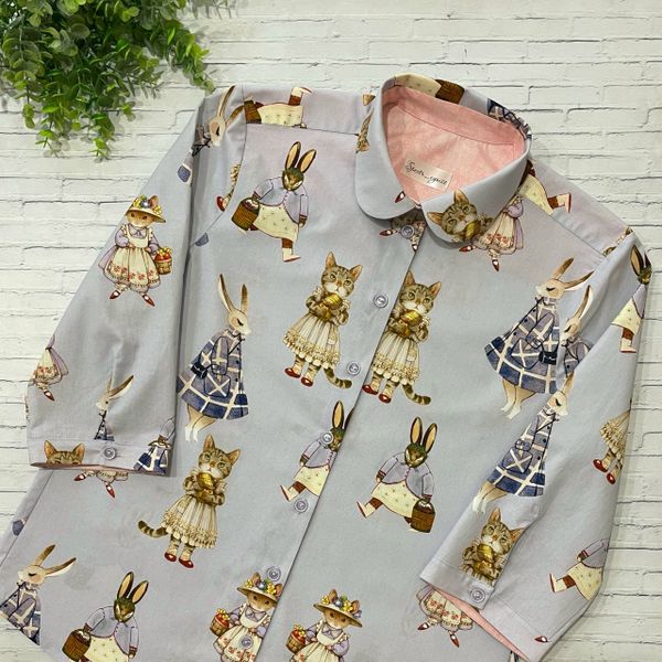 КРОЛИКИ И КОШКИ, отрез 50 см, 100% хлопок 4