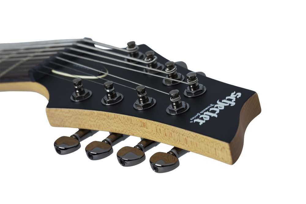 SCHECTER DEMON-8 AGED BLACK SATIN