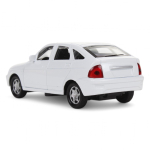 Модель ин. мет. "Lada Priora" 12см. двери, багаж, белый, коробка PRIORA-12-WH (Технопарк)