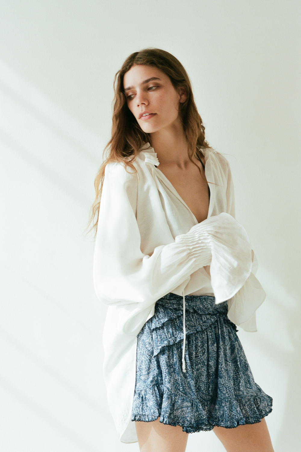 Хлопковая юбка с оборками - H&M