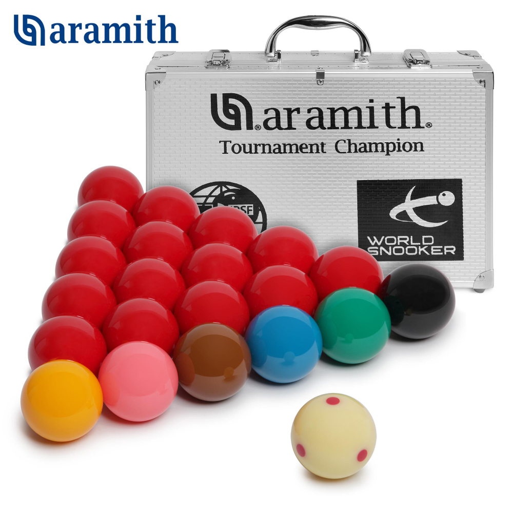 Шары для снукера 52,4 мм "Aramith Tournament Champion Pro-Cup 1G Snooker" в кейсе