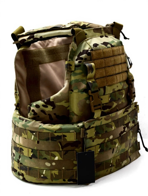 Чехол для бронежилета плитника КРЕПОСТЬ быстросброс слева, MIMICRYA, Cordura 1000D, MULTICAM, L-XL