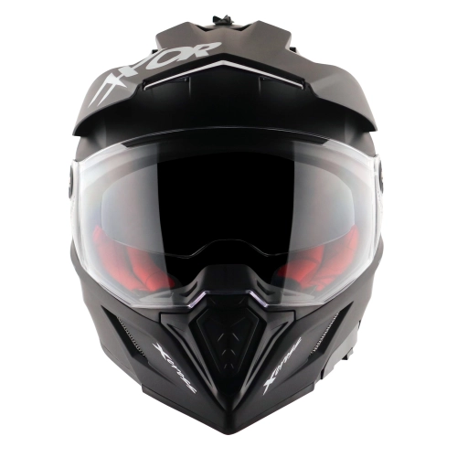 Шлем AXOR X-CROSS DUAL VISOR-E SC, с визором, цвет матовый черный (S)