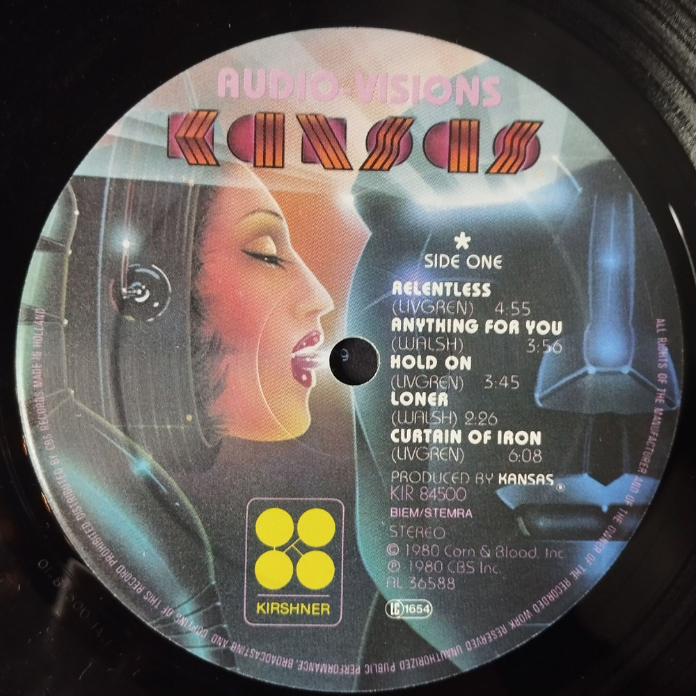 Винтажная виниловая пластинка LP Kansas Audio Visions (Holland 1980)