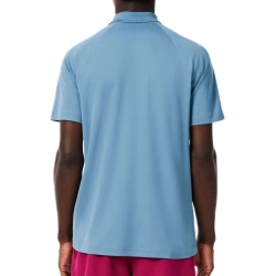 Мужское теннисное поло Lacoste SPORT Breathable Run-Resistant Interlock - grayish blue