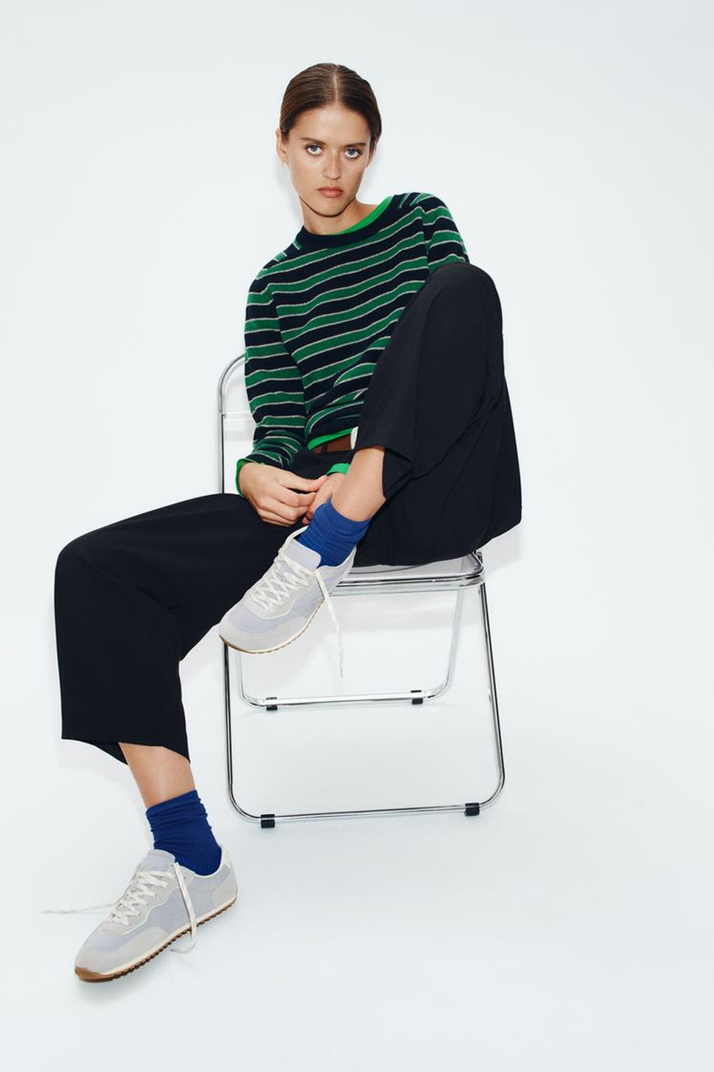 ZARA БЕГОВЫЕ КРОССОВКИ BAREFOOT, СИНИЙ