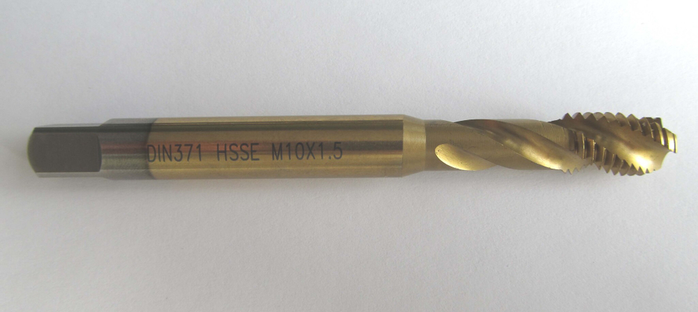 Метчик M10 DIN371ISO2(6H) V40 HSSE TiN MT-100V SunTap -X