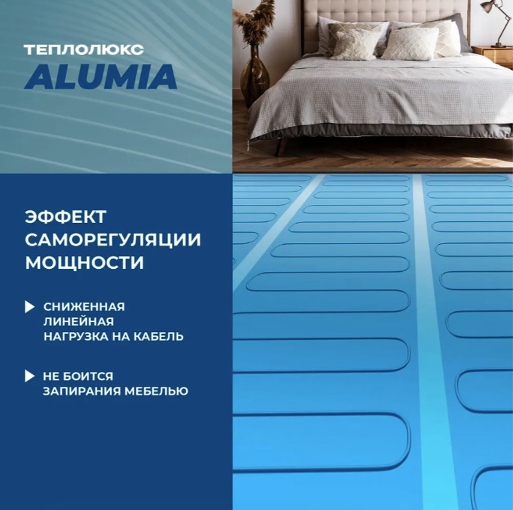 Теплый пол "Теплолюкс" Alumia 675 Вт/4,5 кв.м | Нагревательный мат на фольге