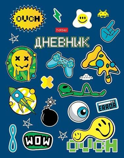 Дневник для 1-11кл. 40л А5ф "Стикеры" (Хатбер)