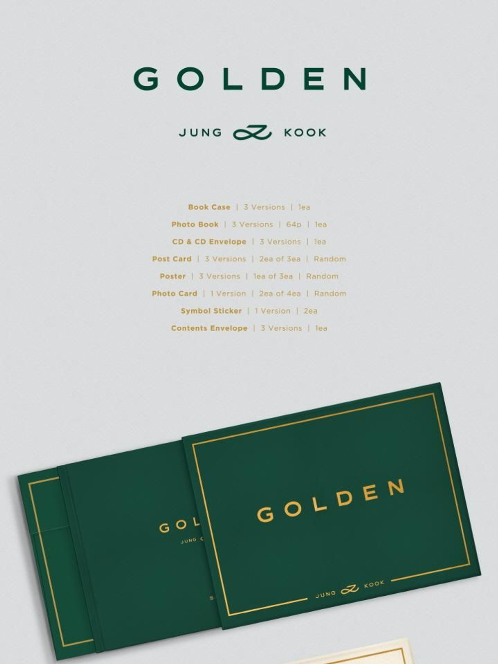 Альбом JUNG KOOK (BTS) - GOLDEN 3 Version SET