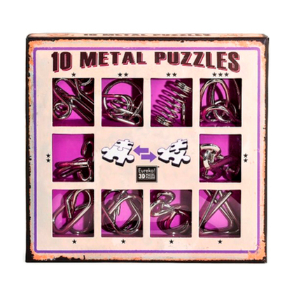 Набор металлических головоломок "Eureka! 3D Puzzle", 10 шт, цвет фиолетовый