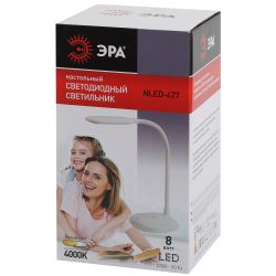 Настольный светильник ЭРА NLED-477-8W-BK светодиодный черный | Светодиодные настольные лампы