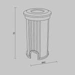 Тротуарный светодиодный светильник Maytoni Flash O044DL-L1S3K2