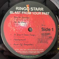 Винтажная виниловая пластинка LP Ringo Starr Blast From Your Past (Japan 1976) (No Obi) Back Off Boogaloo