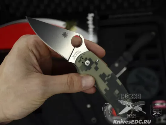 Нож складной Spyderco Para 3 223GPCMO c клинком из стали CPM-S45VN, рукоять камуляжный G10