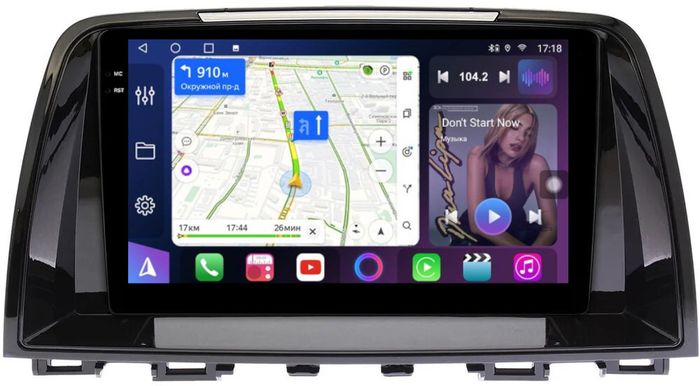 Магнитола для Mazda 6 GJ 2012-2014 - FarCar S400-TS18 монитор 9.5" QLED на Android 14, CarPlay, 4G SIM-слот
