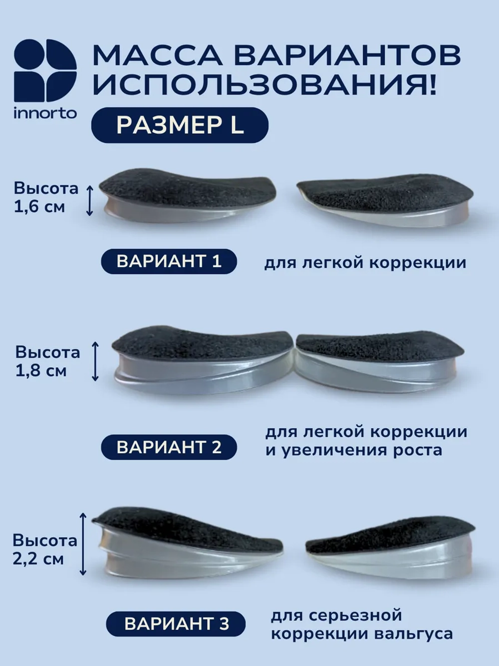 Ортопедические стельки вальгус подпяточник