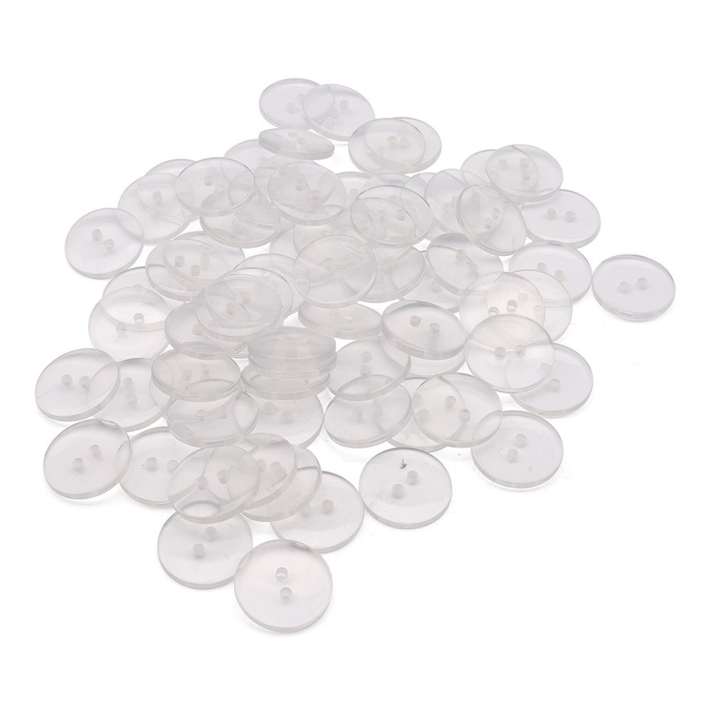 Пуговицы 2 прокола 28L=18 мм, (clear (прозрачный)), CX-K-22, 144 шт