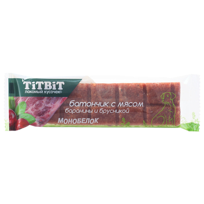 Лакомство TiTBiT Батончик с бараниной и брусникой для собак