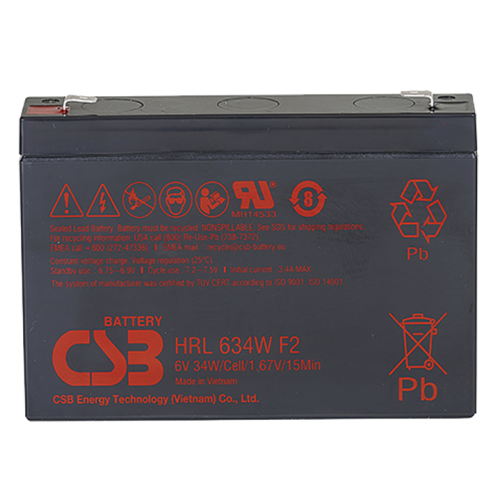Аккумулятор CSB HRL634W F2 - AGM ( 6В / Ач ) Аккумулятор CSB HRL634W F2 - AGM ( 6В / Ач )