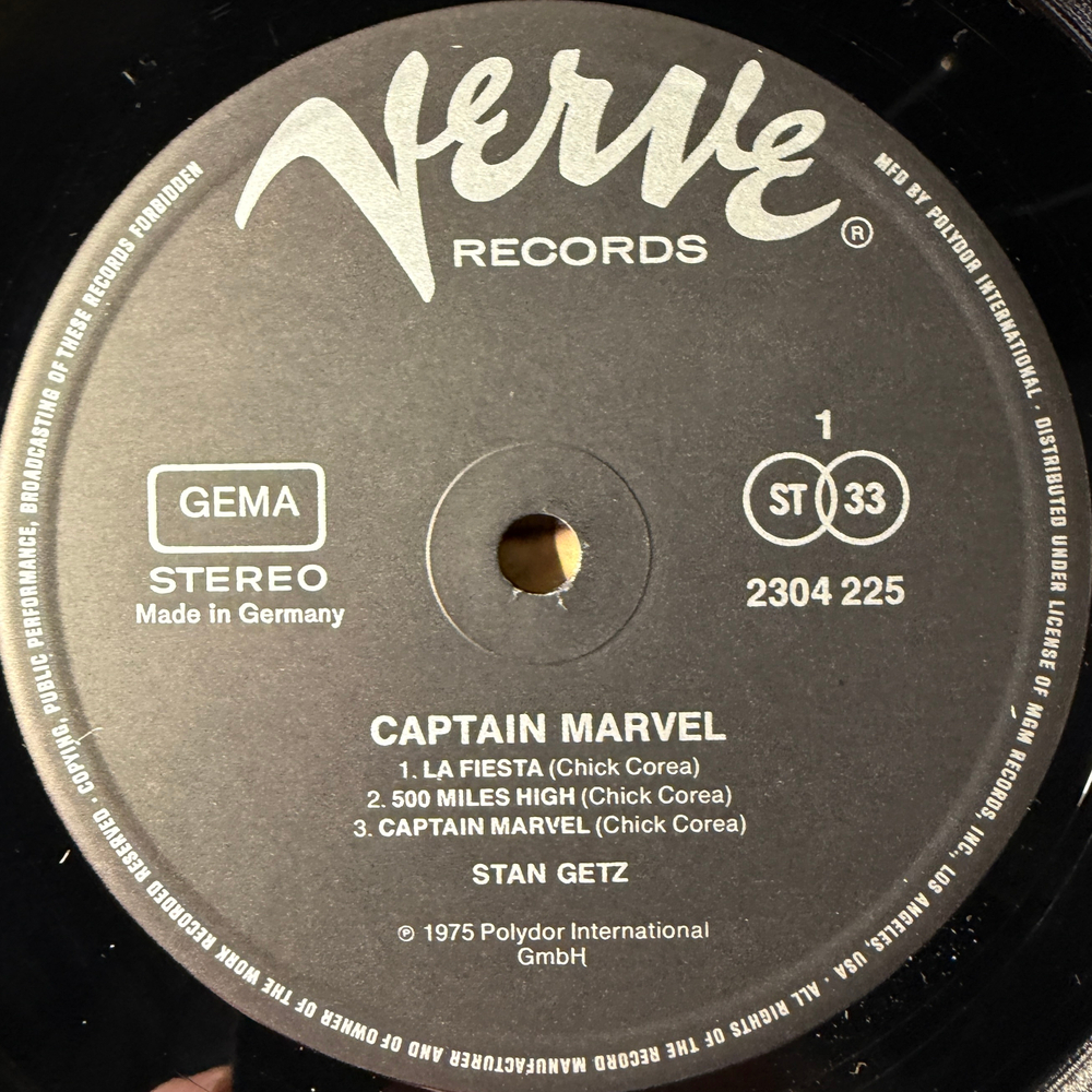 Stan Getz ‎– Captain Marvel (Германия 1975г.)
