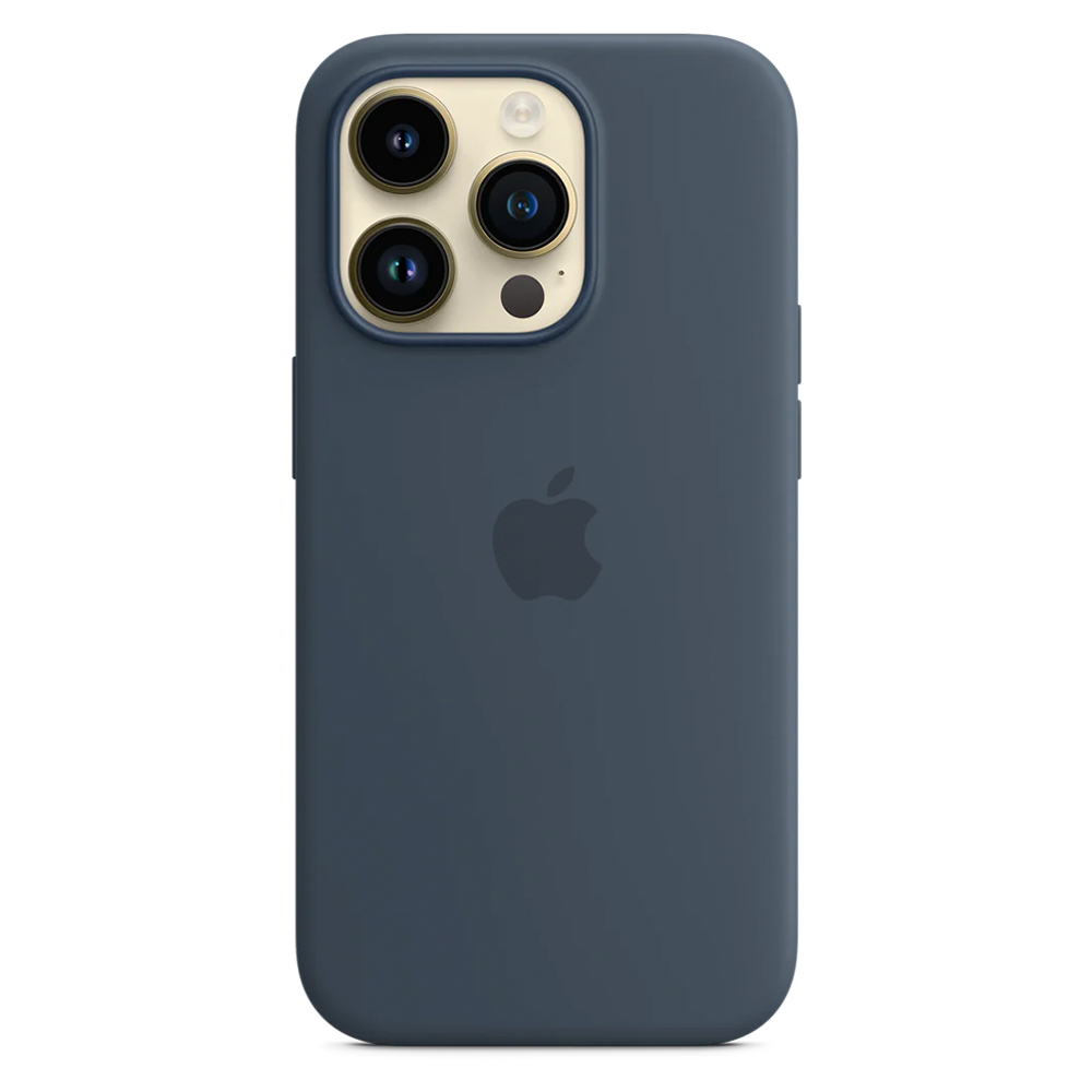 Силиконовый чехол с поддержкой MagSafe Apple Silicone Case для iPhone 14 Pro, Storm Blue (Штормовое небо)