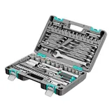 Набор инструментов, 1/2", 1/4", CrV, пластиковый кейс 82 предмета Stels — фото 1